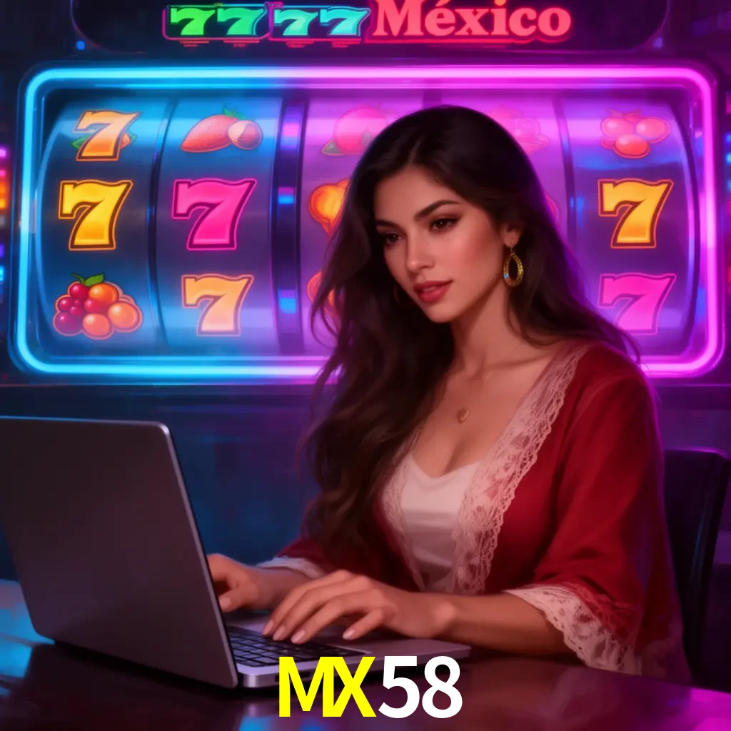 MX58 Slots - tragamonedas, RTP y control Tragamonedas MX58 con símbolos, saldo móvil y reglas de apuesta visibles